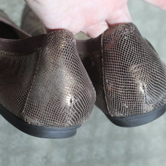 Vionic Allora Size 7.5 Brown Elatic Opening Ballet Flats - Picture 6 of 7